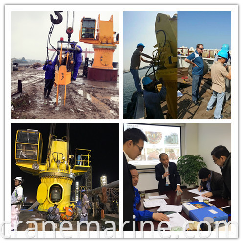 Marine Offshore 1T boat mounted mini crane folding crane